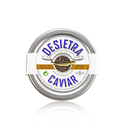 Desietra Osietra kaviar (gueldenstaedtii), akvakultur, uden konserveringsmidler, 125 g