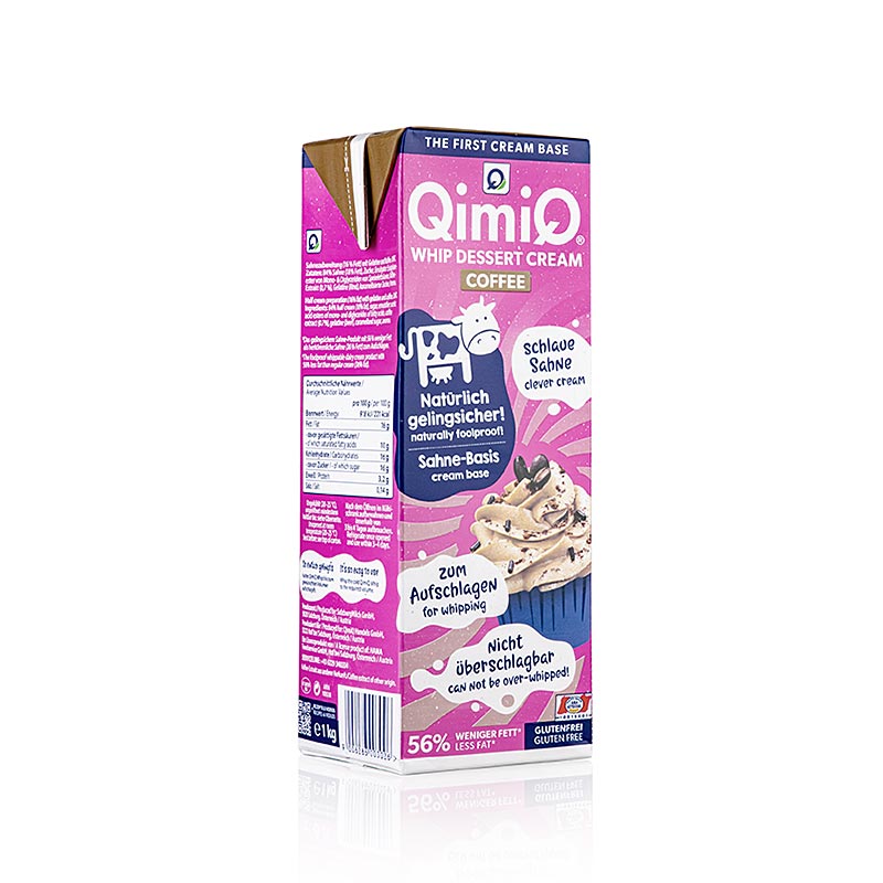 QimiQ Whip kaffe, koldpiskbar flødedessert, 16 % fedt, 1 kg