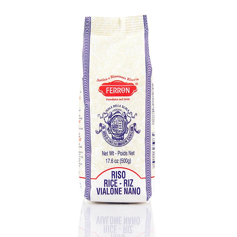 Vialone Nano, risotto-rundkornris, Ferron, 500 g