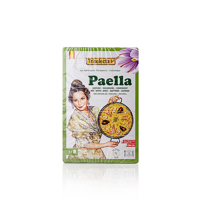 Paella-krydderi, med ægte safran, 3x3 g, 9 g