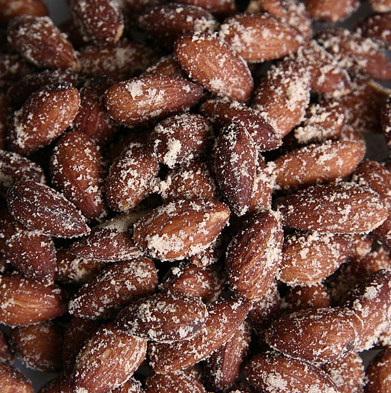 Røgede mandler, hele, saltede - Premium, 1 kg