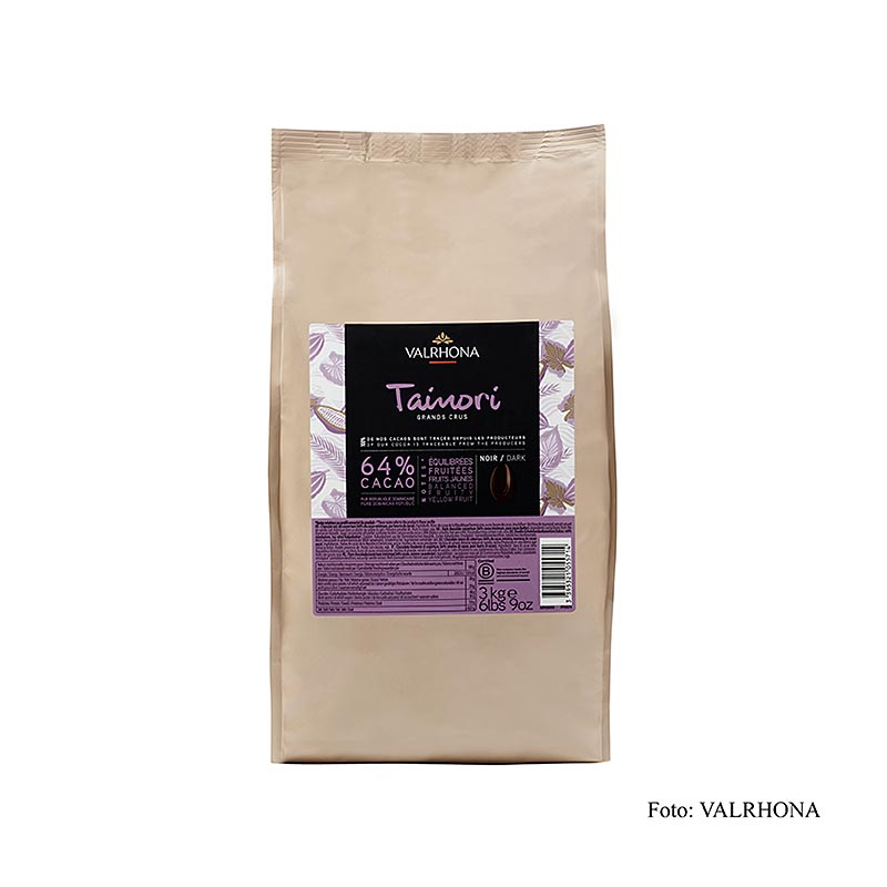 Valrhona Tainori "Grand Cru", chokolade til overtræk, callets, 64 % kakao, Den D