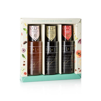 Gölles eddike-forstøver-sæt: hindbær-, Schilcher- og balsamico-æbleeddike, 375 m