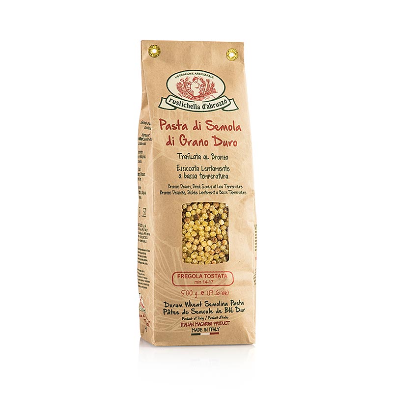 Fregola Tostata, runde pastaer af ristet hård hvedegryn, 500 g