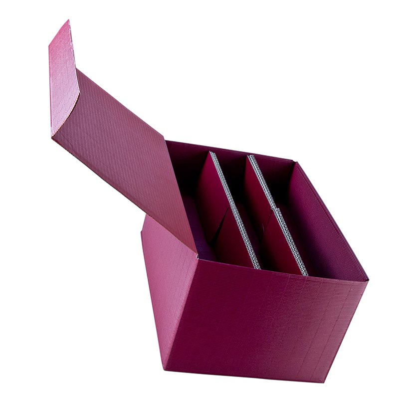 Vinpræsentationsæske, bordeaux, til 6 flasker à 0,75 l, 1 stk.