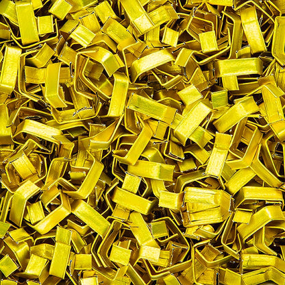 Clippfix-lukning, guld, til polypropylen-bundposer/cellofanposer, 1.000 stk