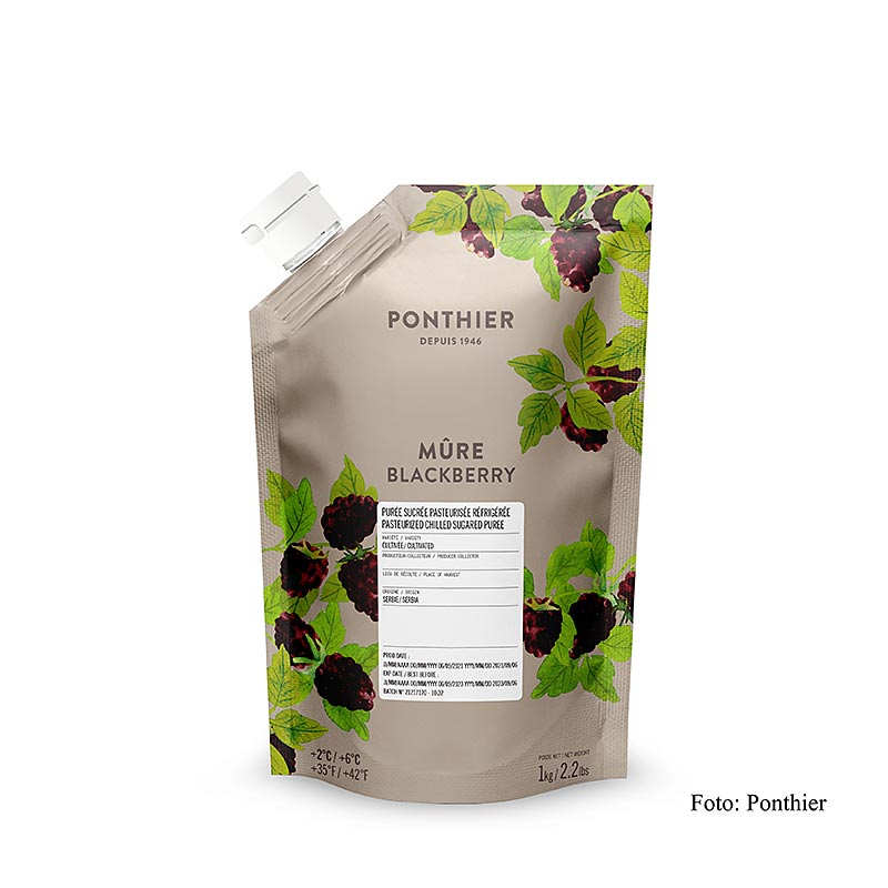 Puré – brombær, med sukker, 1 kg
