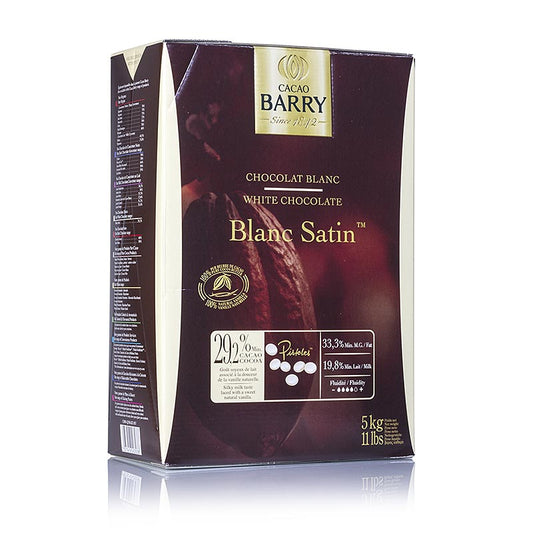 Blanc Satin, hvid chokolade, callets, 29 % kakao, 5 kg