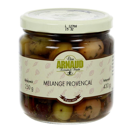Olivenblanding, Melange Provencal, med sten, med timian, i Lake, Arnaud, 430 g