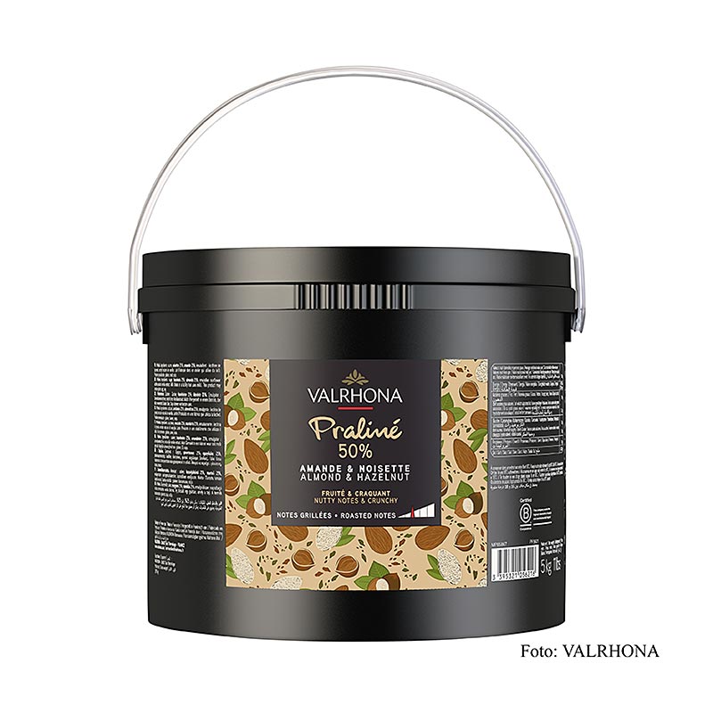 Praliné-masse, sprød, 25 % hasselnød, 25 % mandel, intense nødder, 5 kg