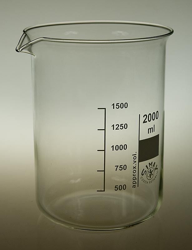 Beholder af borosilikatglas – 2 liter, 1 stk.