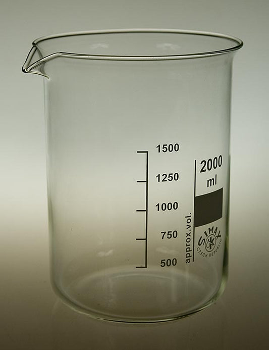 Beholder af borosilikatglas – 2 liter, 1 stk.