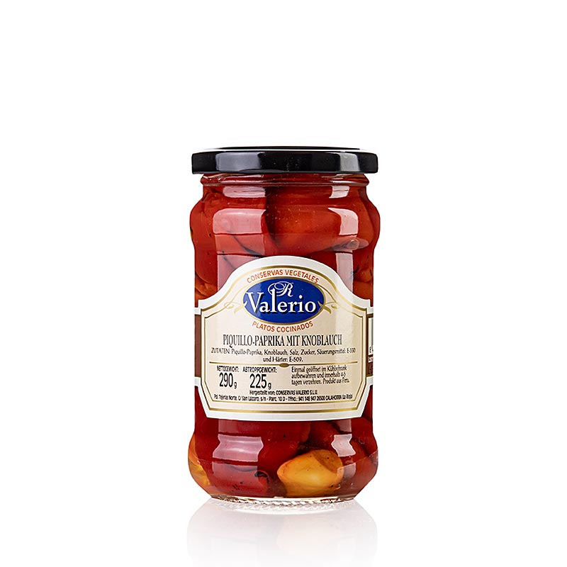 Pimientos del piquillo, flåede peberfrugter med hvidløg, 290 g