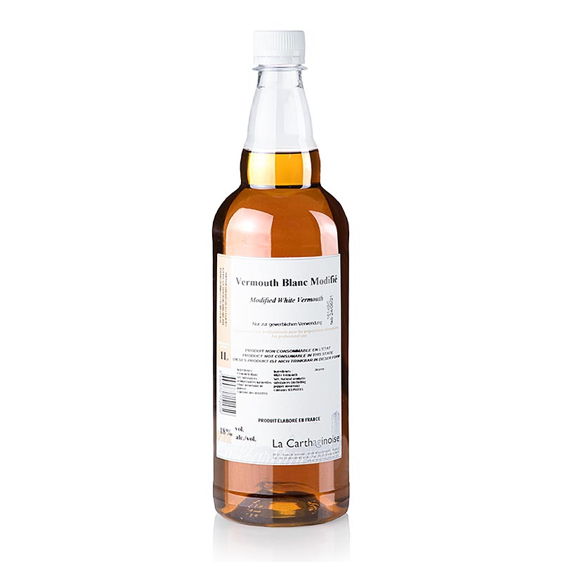 Hvidvin-vermouth – tilsat salt og peber, 18 % vol., La Carthaginoise, 1 l