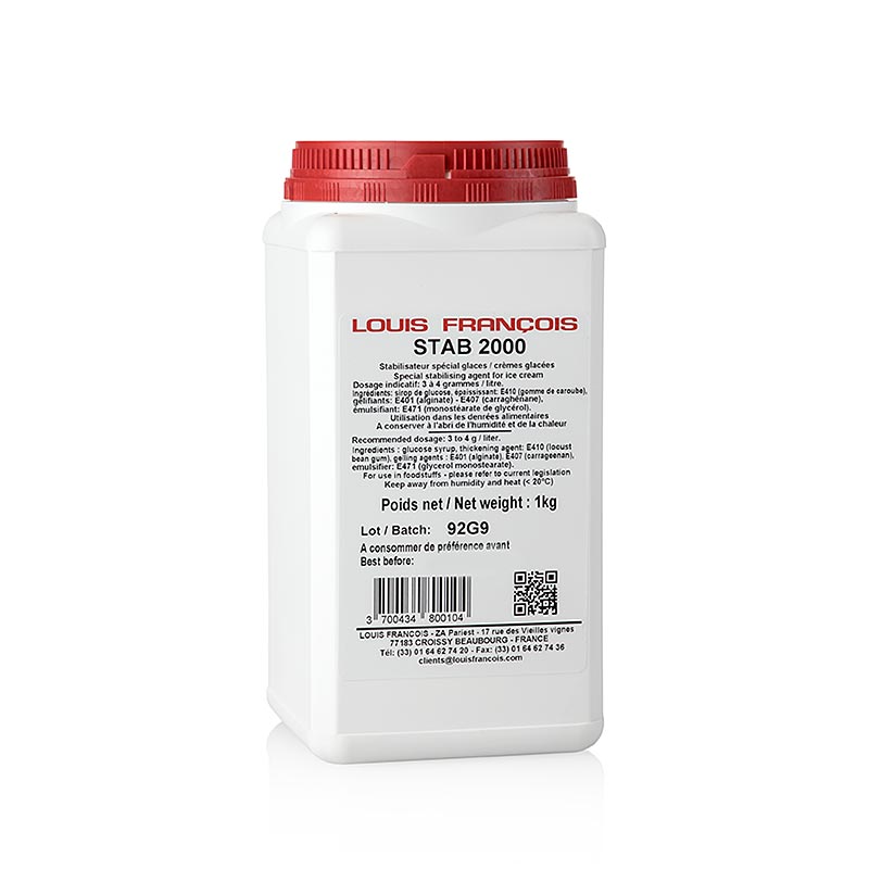 Stab 2000, stabilisator til is og flødeskum, Louis Francois, 1 kg