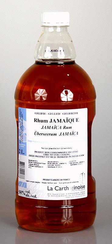 Rom fra Jamaica, 50 % vol., tyktflydende til konditori og isfremstilling, 2 l
