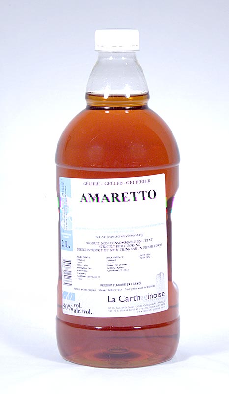 Amaretto, 50 % vol., gel til konditori og isproduktion, 2 l