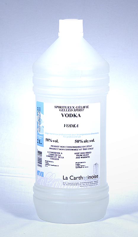 Vodka, 50 % vol., gel til konditori og isproduktion, 2 l