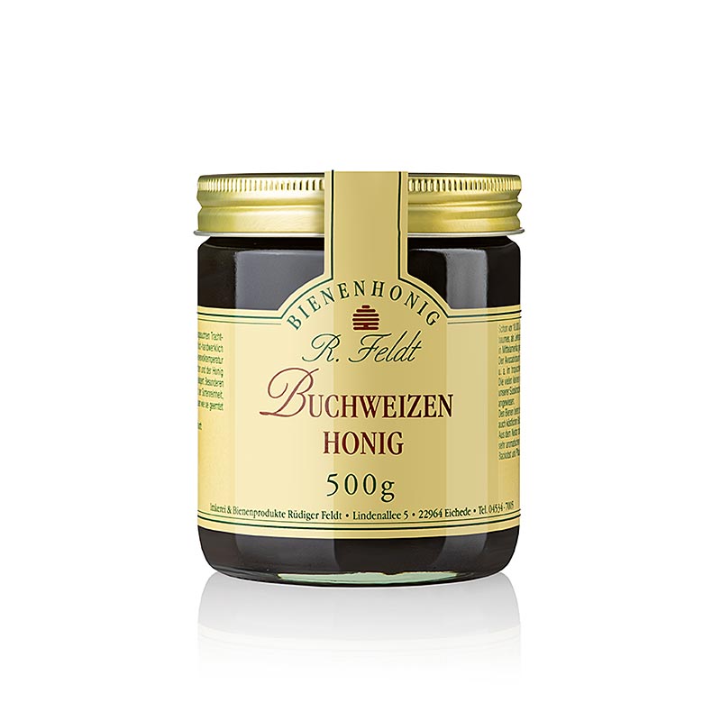 Boghvede-honning, mørk, cremet, meget kraftig, karamelliseret, 500 g