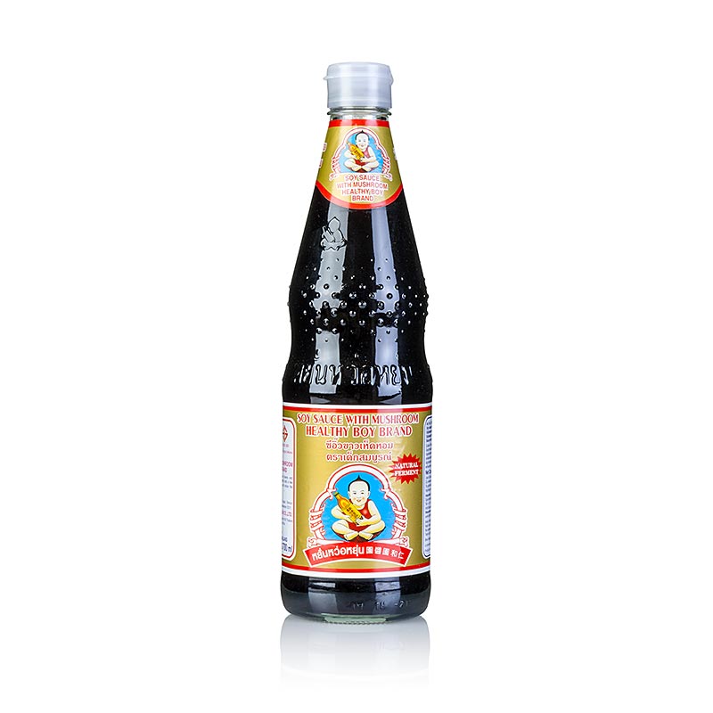 Sojasauce – Shoyu, Healthy Boy, mørk, med svampe, 700 ml