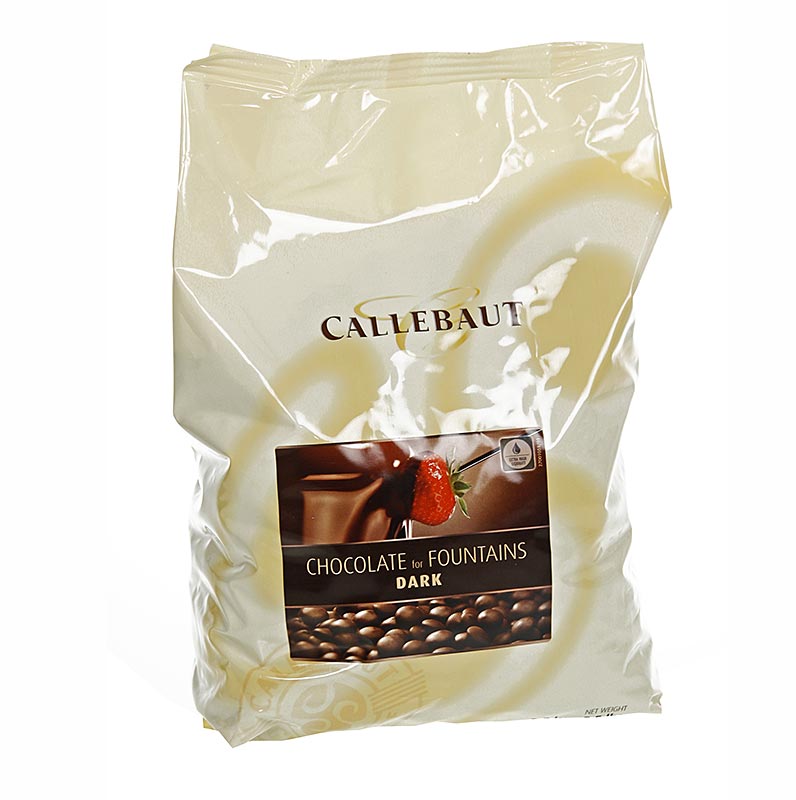 Mørk chokolade, Callets, til fontæner og fondue, 56,9 % kakao, 2,5 kg