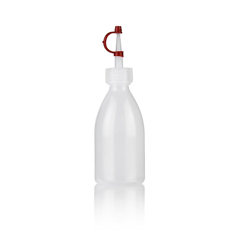 Plastsprøjteflaske, med dråbeflaske/låg, 100 ml, 1 stk