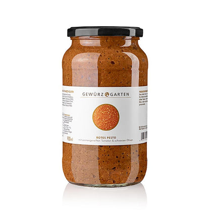 Gewürzgarten Rød pesto, med solmodne tomater og sorte oliven, 900 ml