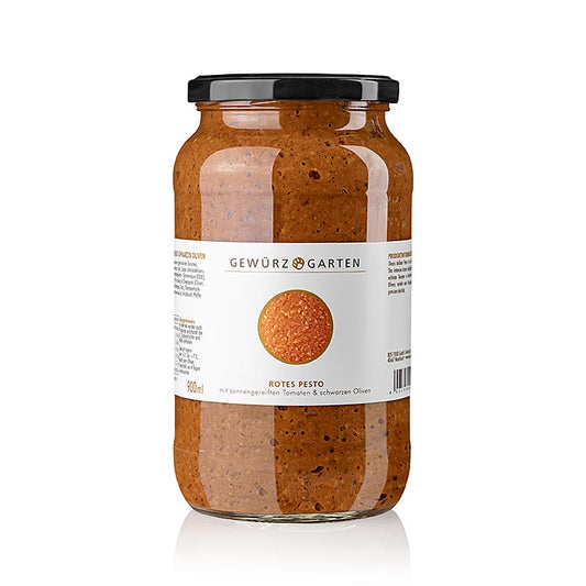 Gewürzgarten Rød pesto, med solmodne tomater og sorte oliven, 900 ml