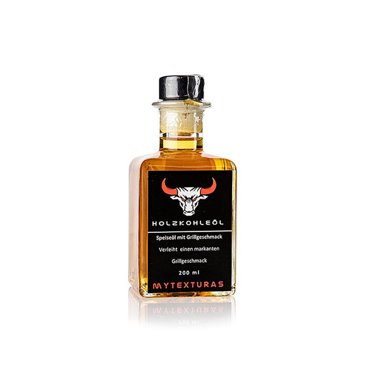 Trækulolie – spiseolie med røg, 200 ml