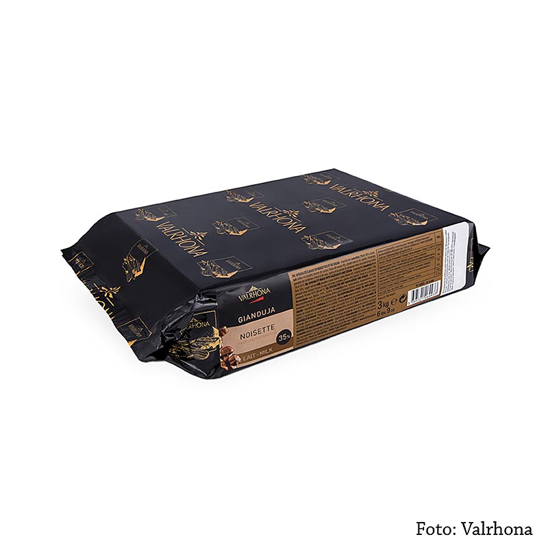 Gianduja Noisette lait – lys fuldmælks-hasselnøddecouverture, blok, 3 kg