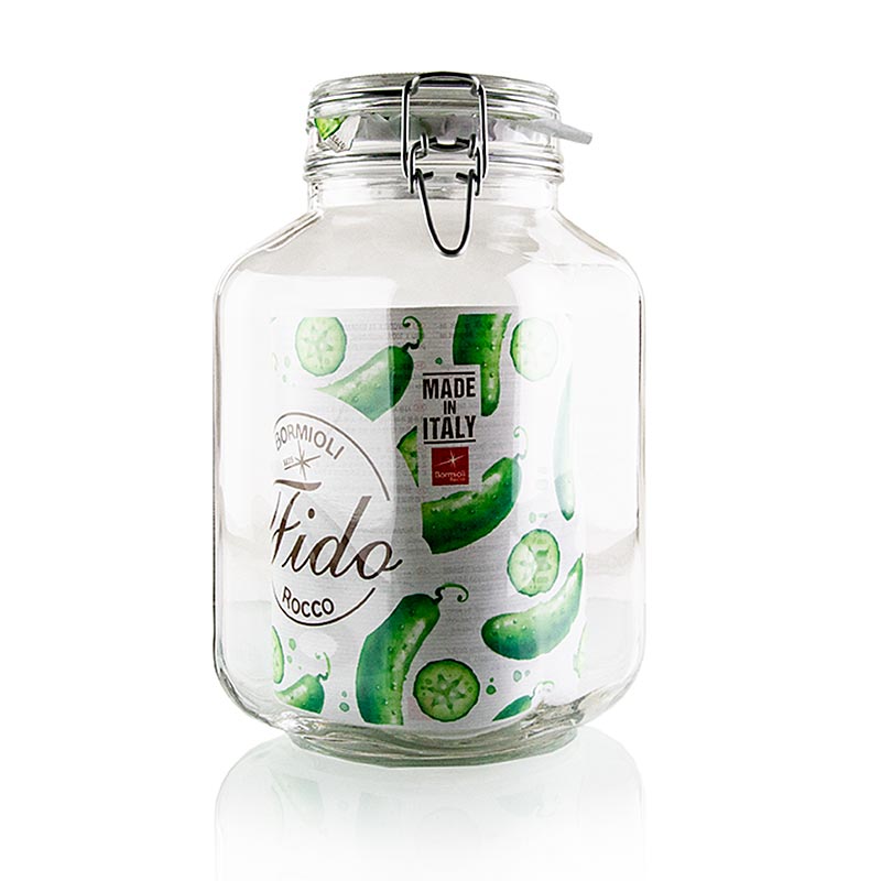 Glas med trådbøjle - Bocal 3 L, firkantet, 1 stk