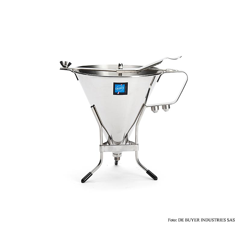 deBUYER fondanttragt, automatisk, med 3 udløbsstørrelser, 1,9 liter, med stativ, 1 St