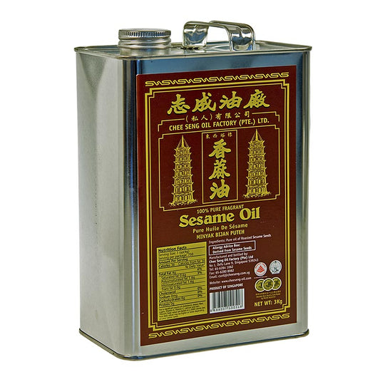Sesamolie Asia, ren, mørk, af ristet sesam, 3,215 l
