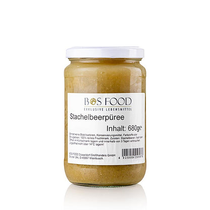 Puré/frugtkød – Stikkelsbær, fint passeret, 680 g