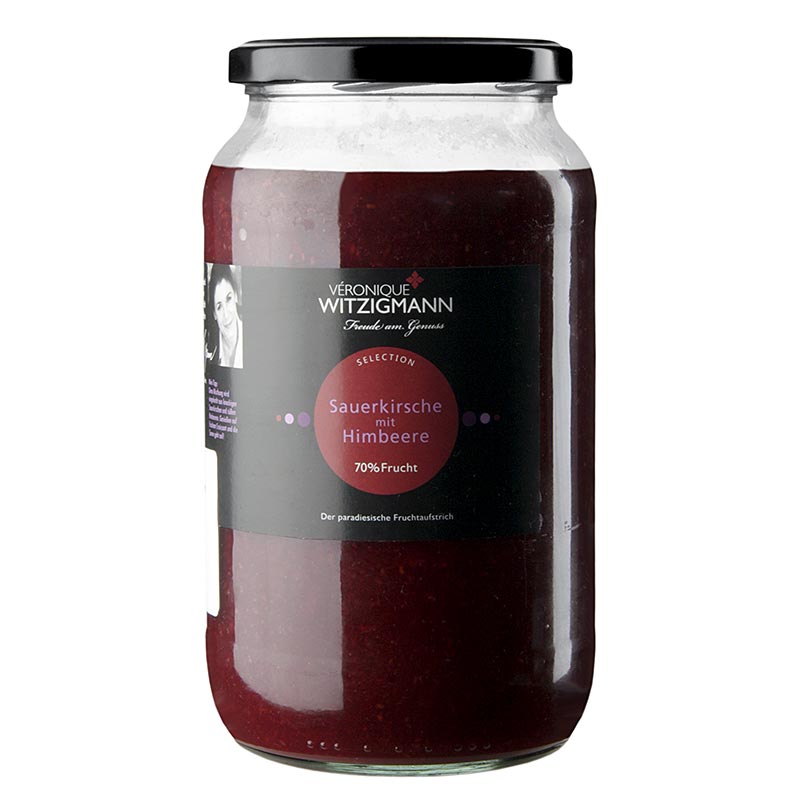 Surkirsebær med hindbær frugtpålæg, 1 kg