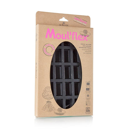 deBUYER bageform Moul´flex, 25 mini-financiers, 49x26 mm, 11 mm høj, 17,5x30 cm, 1 St