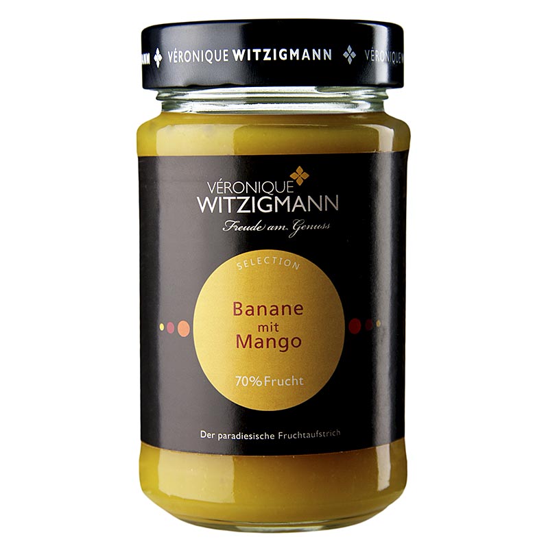 Banan med mango - frugtpålæg, 225 g