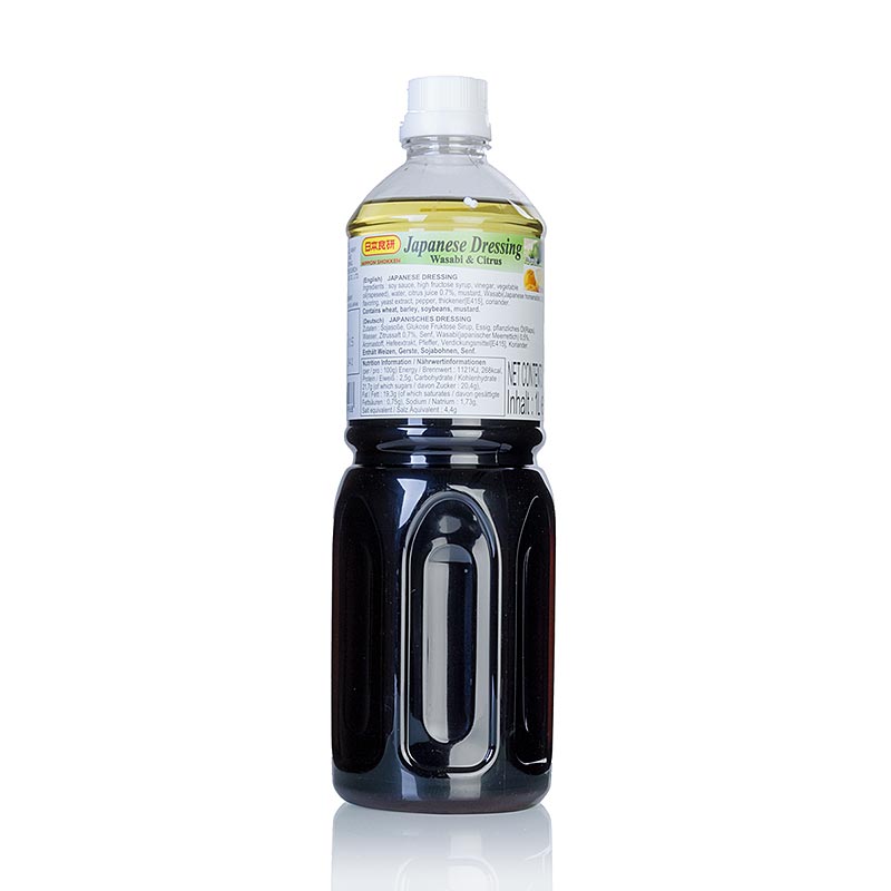 Japansk dressing, med sojasovs, eddike, olie, wasabi, citrus, Nihon Shokken, 1 l