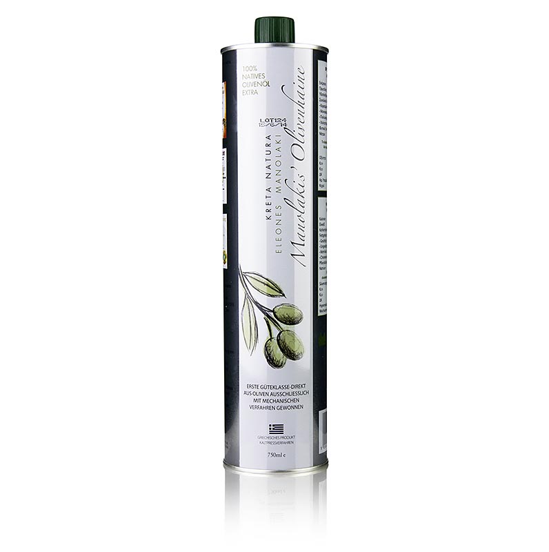 Ekstra jomfruolivenolie, Manolakis Groves, fra Koroneiki-oliven, Kreta, 750 ml