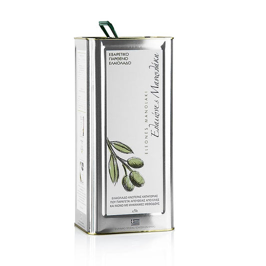Ekstra jomfruolivenolie, Manolakis Groves, 100 % Koroneiki-oliven, Kreta, 5 l
