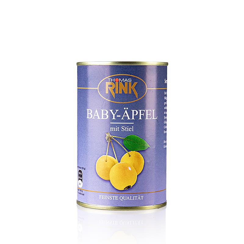 Babyæbler, let sukkerede, med stilk, 425 g