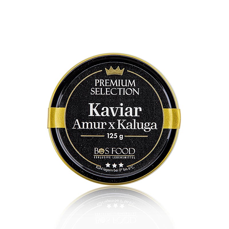 Imperial Auslese Kaviar, Kreuzung Amur x Kaluga Stör (schrenckii x dau), China, 125 g