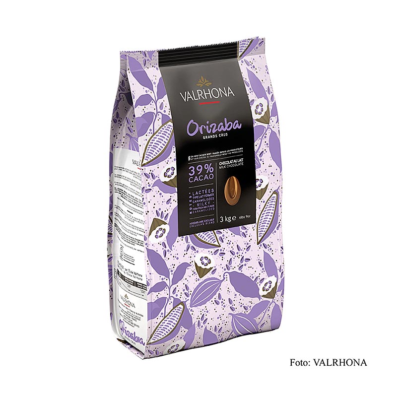 Valrhona Orizaba Lactée "Grand Cru", fuldfed chokolade, callets, 39 % kakao, 3 kg