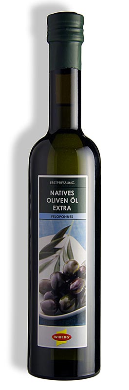 Wiberg ekstra jomfruolivenolie, koldpresset, Peloponnes, 500 ml