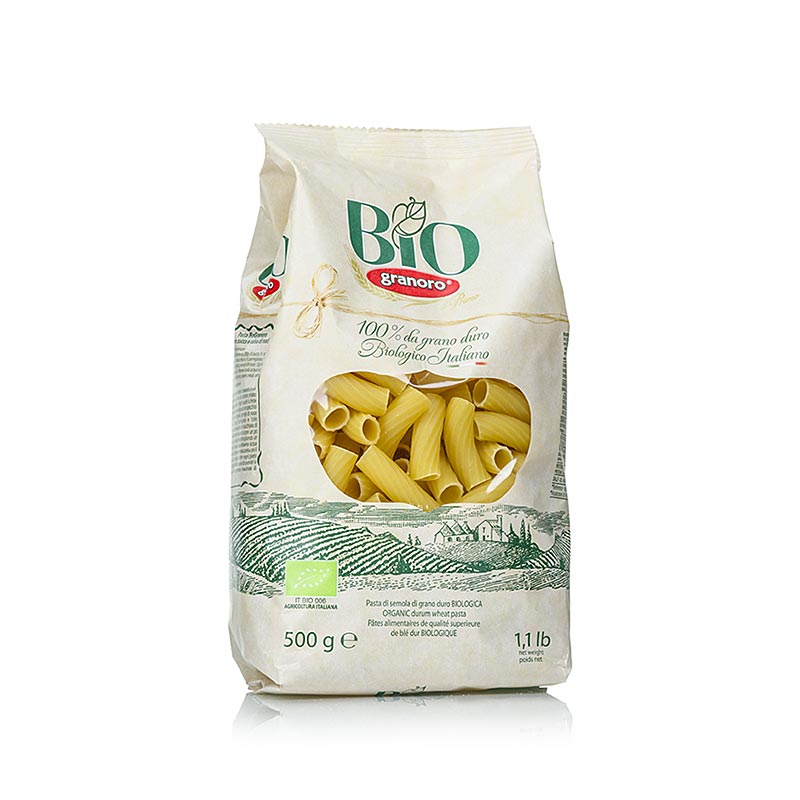 Pasta Granoro, Elicoidali (Rigatoni) nr. 23, økologisk, 500 g