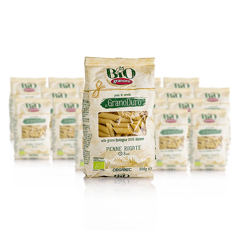 Pasta Granoro, Penne Rigati nr. 43, økologisk, 10 kg, 20 x 500 g