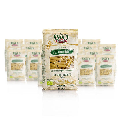 Pasta Granoro, Penne Rigati nr. 43, økologisk, 10 kg, 20 x 500 g