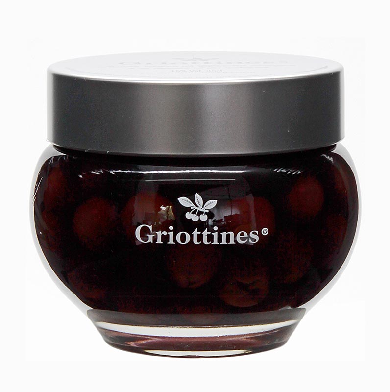 Griottines Original – vilde surkirsebær, i kirsebærbrændevin, uden sten, 400 g
