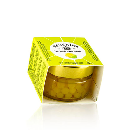 Frugtkaviar "Citron-Lime", perle størrelse 5 mm, kugler, Cocktail Pearls, 55 g