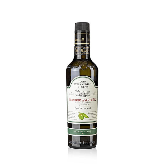 Ekstra jomfruolivenolie, Santa Tea Gonnelli "Fruttato Intenso", grønne oliven, 500 ml